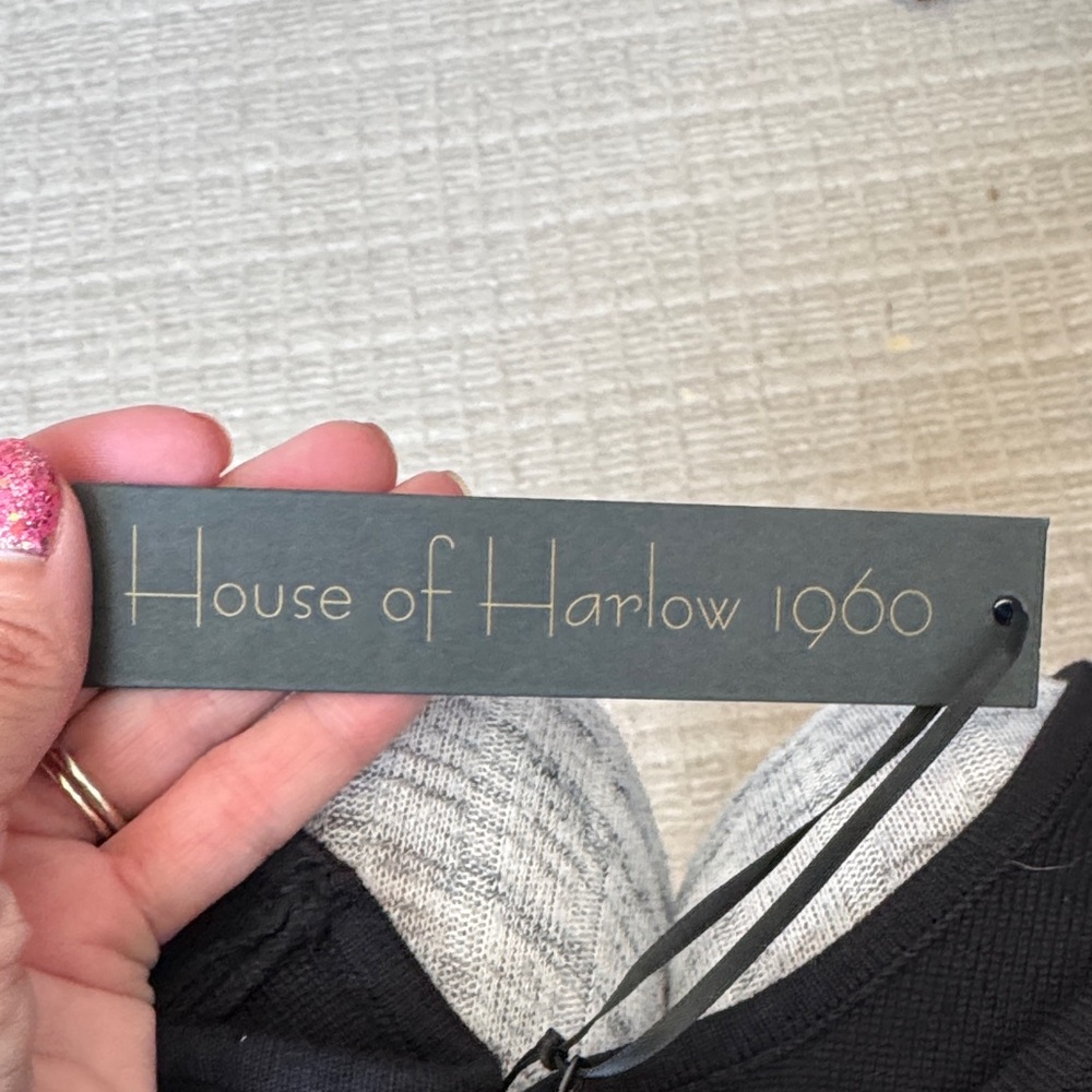 House of Harlow 1960 Black Square Neck Tank Top - Picture 6 of 6